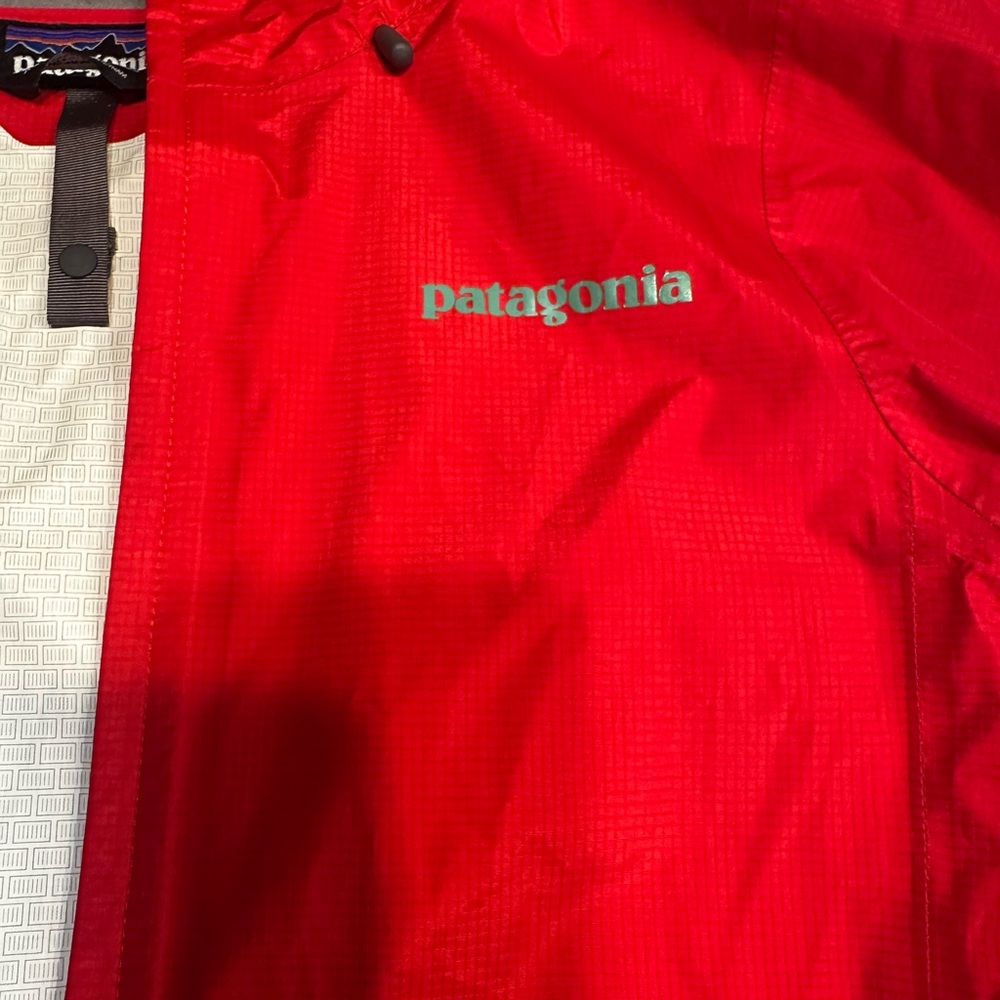 Patagonia Hooded Rain Jacket H2NO Women's XS bright red - Picture 2 of 13
